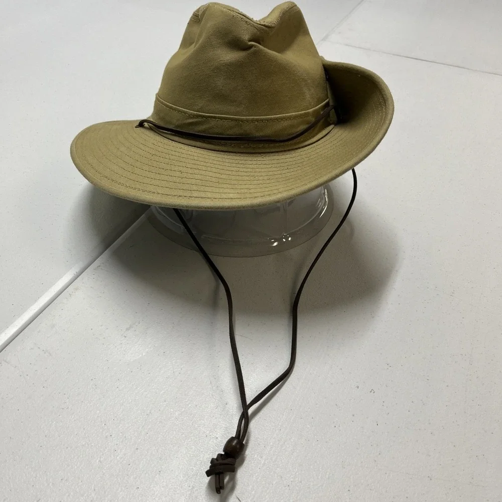 Hensel Oswego Aussie Boonie Hat Brown Cotton Snap Brim Size M‎ Outdoor Hiking